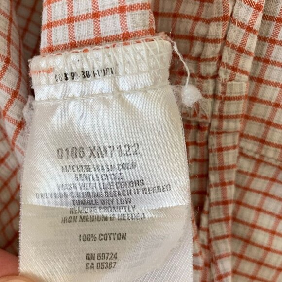 Columbia Men's XL Red Tan Plaid Shirt Short Sleeve Button - Picture 10 of 10